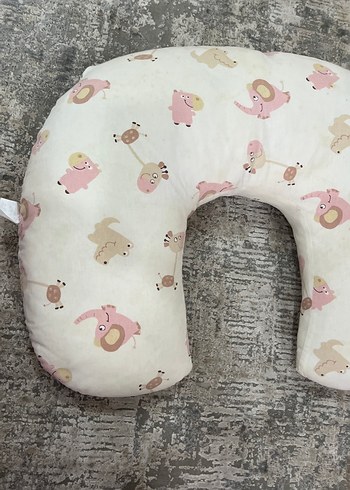 Baskılı Bej Emzirme ve Hamile Yastığı - Görsel 2