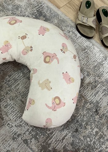 Baskılı Bej Emzirme ve Hamile Yastığı - Görsel 4