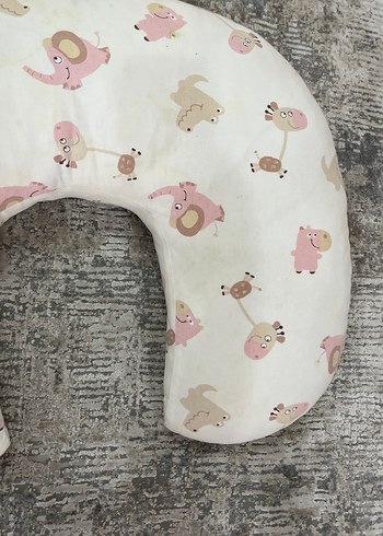 Baskılı Bej Emzirme ve Hamile Yastığı - Görsel 3