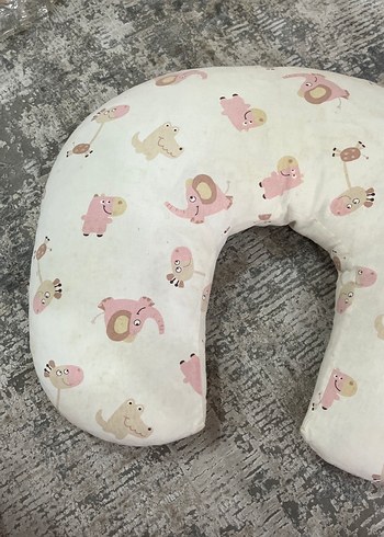 Baskılı Bej Emzirme ve Hamile Yastığı - Görsel 5