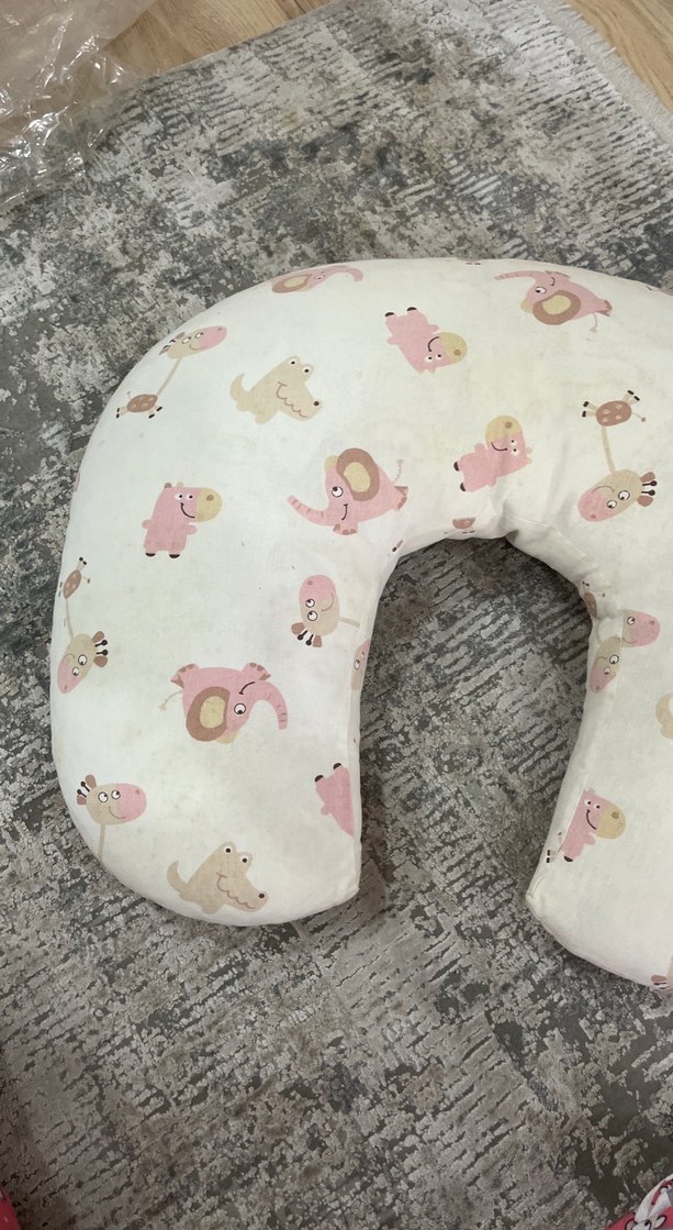 Baskılı Bej Emzirme ve Hamile Yastığı - Görsel 5