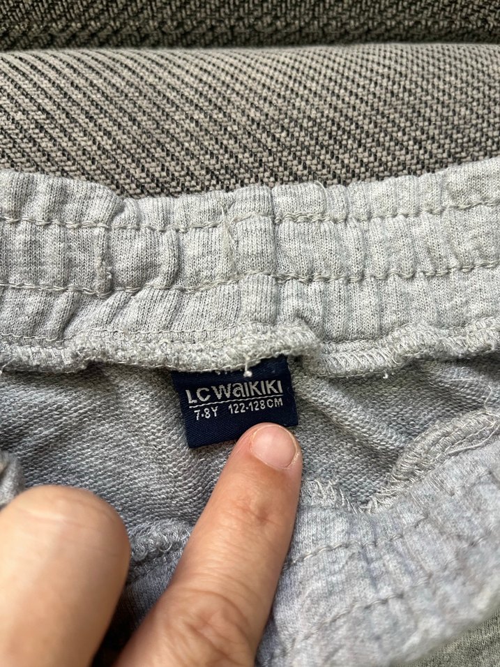 Gri çocuk Pamuklu Rahat Kesim Eşofman Altı - Görsel 2