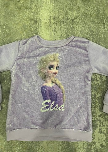 Kız Çocuk H&M MARKA Mor Elsa Baskılı Rahat Eşofman - Görsel 7
