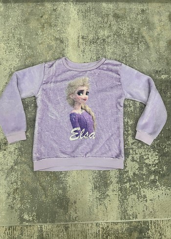 Kız Çocuk H&M MARKA Mor Elsa Baskılı Rahat Eşofman - Görsel 8
