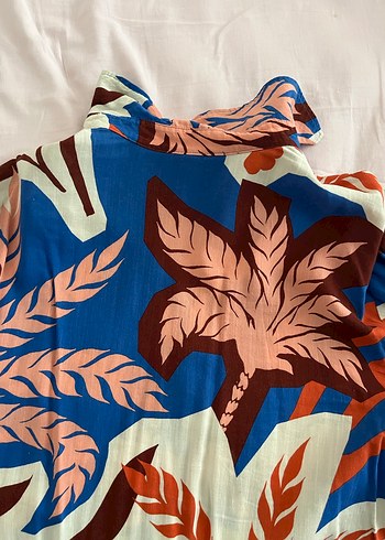 Mavi Bohem Uzun Salaş Elbise H&M marka - Görsel 5