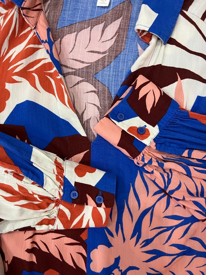 Mavi Bohem Uzun Salaş Elbise H&M marka - Görsel 3