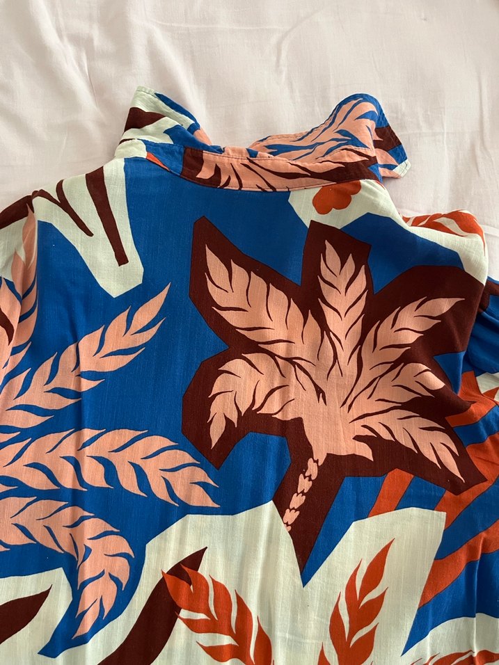 Mavi Bohem Uzun Salaş Elbise H&M marka - Görsel 5