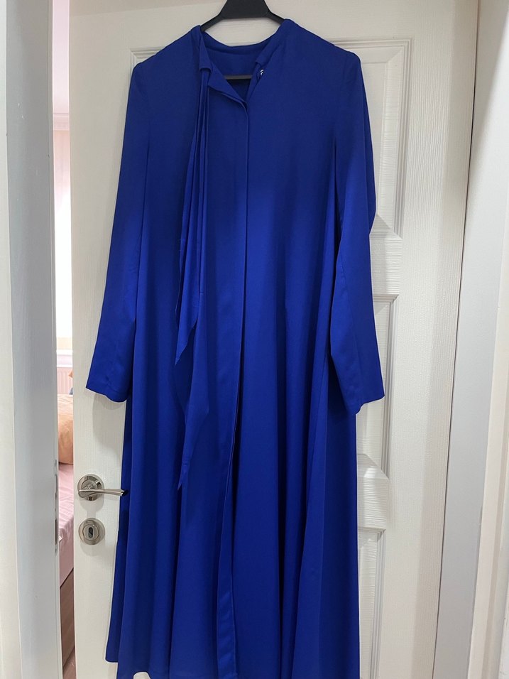 Uzun Kollu Mavi Salaş Elbise marka ARMAĞAN GİYİM - Görsel 5