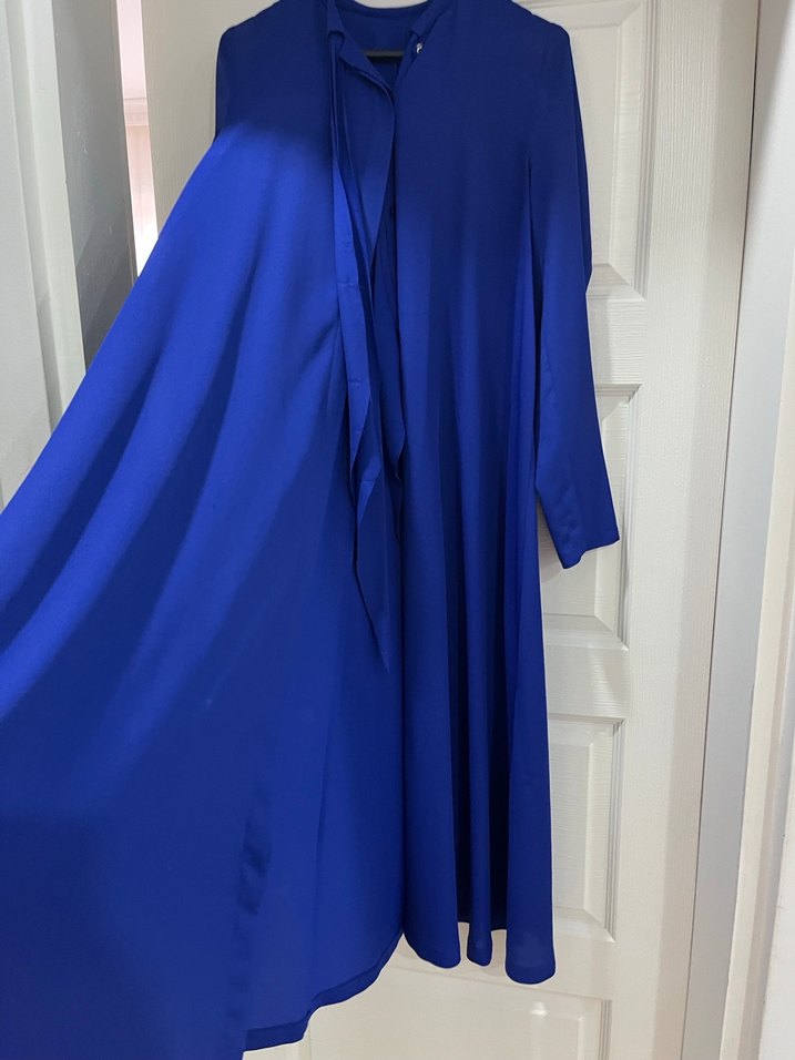 Uzun Kollu Mavi Salaş Elbise marka ARMAĞAN GİYİM - Görsel 4