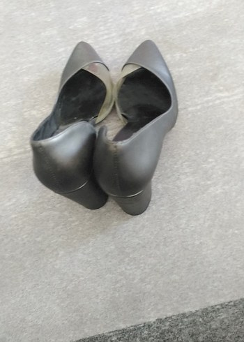 38 Beden Gri Rugan Stiletto Kadın Ayakkabı