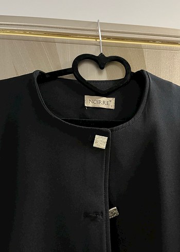 Düğmeli Siyah Kadın Ceket - Görsel 5