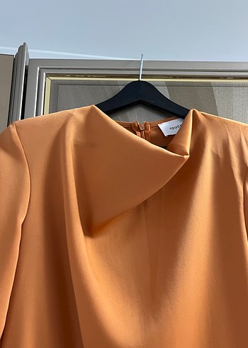 Kadın Uzun Saten Elbise - Görsel 4