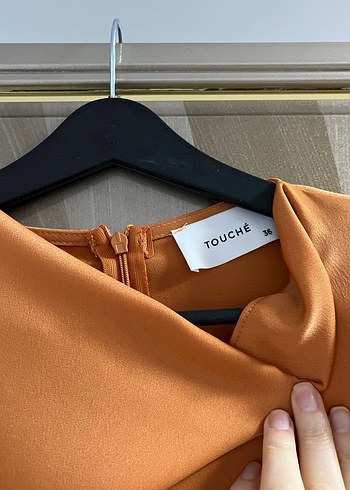 Kadın Uzun Saten Elbise - Görsel 5