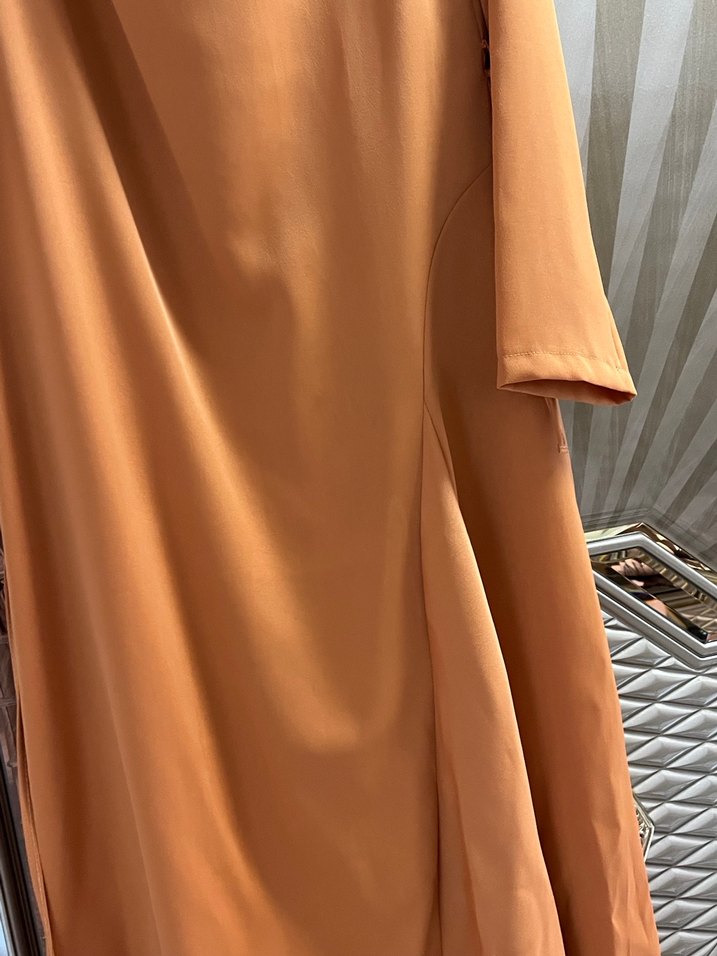 Kadın Uzun Saten Elbise - Görsel 3