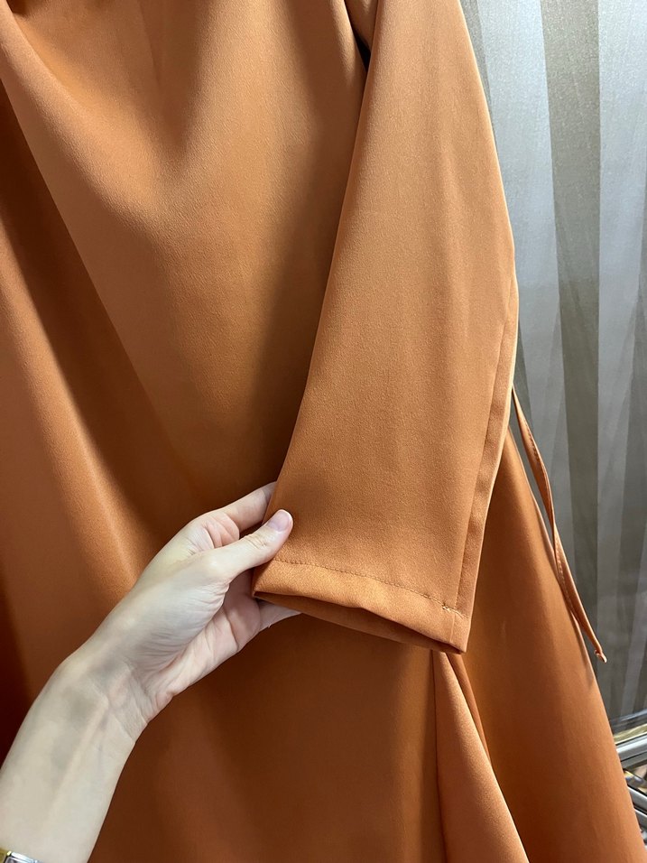 Kadın Uzun Saten Elbise - Görsel 2