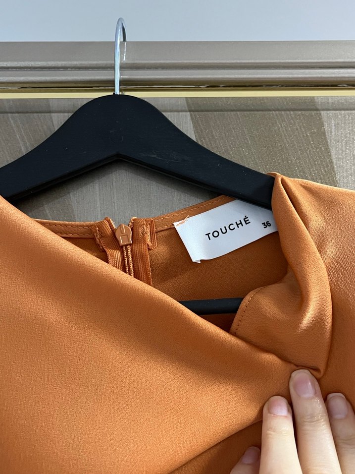 Kadın Uzun Saten Elbise - Görsel 5