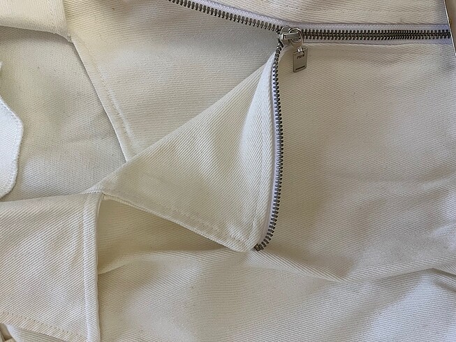 38 Beden beyaz Renk Tasarım Kot ceket