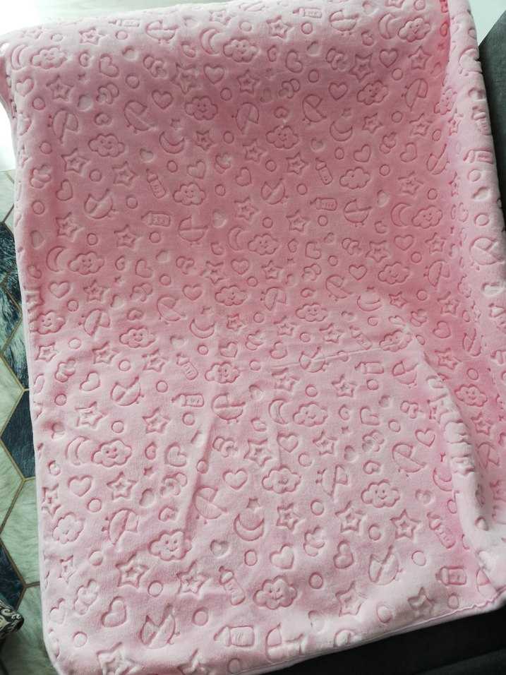 Pembe Baskılı Bebek Battaniyesi - Görsel 4