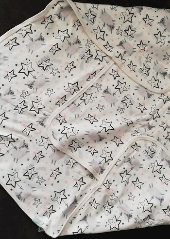 Pamuklu Gri Desenli Çocuk Battaniyesi - Görsel 2