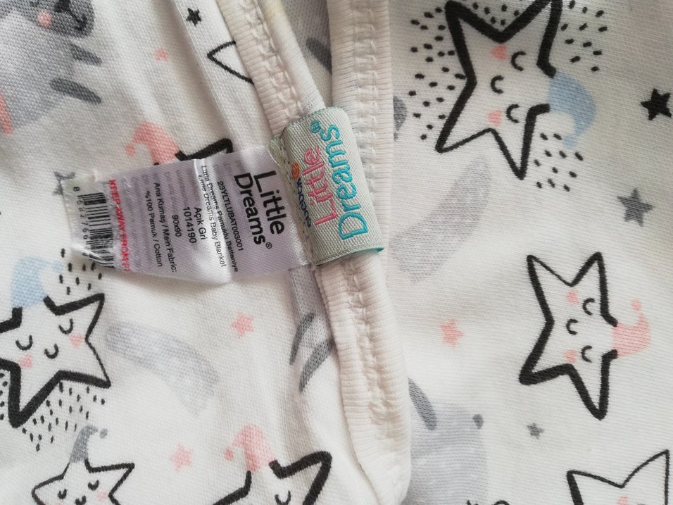 Pamuklu Gri Desenli Çocuk Battaniyesi - Görsel 3