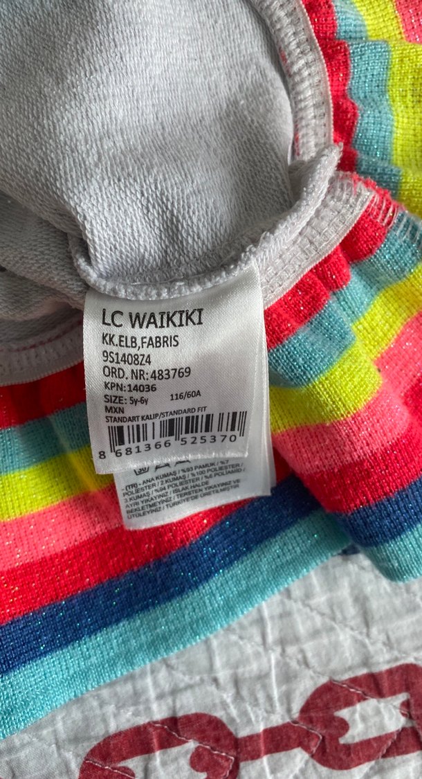 Kız Çocuk Gri Kısa Kollu Fırfırlı Elbise - Görsel 3