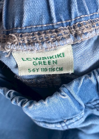 Kız Çocuk Gri Yıldız Detaylı Kot Pantolon - Görsel 3