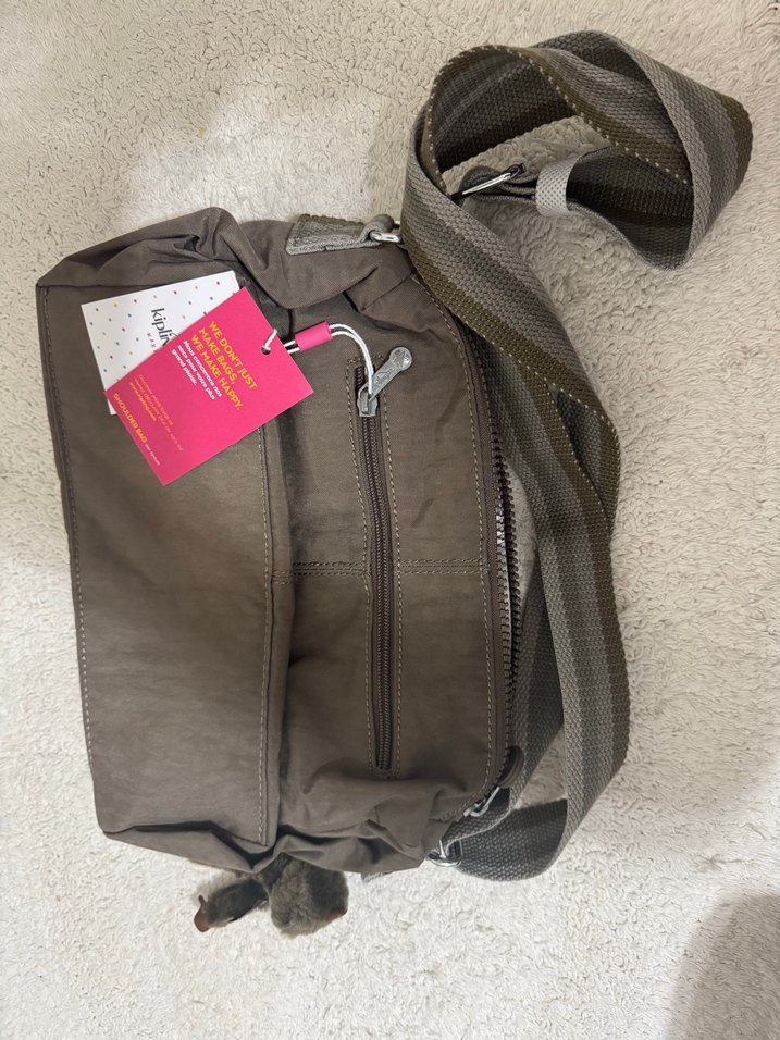 Gri-Bej Kadın Çapraz Askılı Çanta - Görsel 2