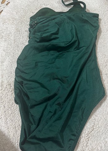 Yeşil Drapeli İnce Askılı Mayo - Görsel 2