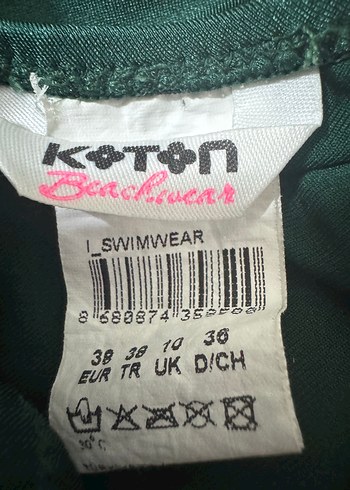 Yeşil Drapeli İnce Askılı Mayo - Görsel 3