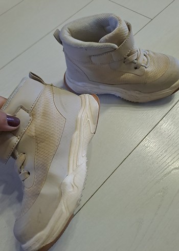 25 Beden bej rengi kız Çocuk Sneakers Bot Vicco