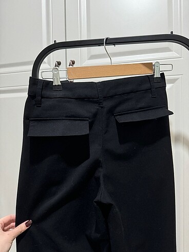 xs Beden siyah Renk Düşük bel kumaş pantolon
