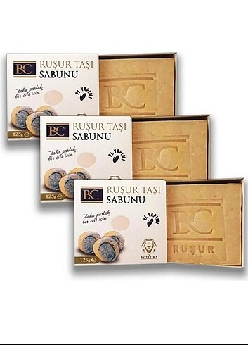 Ruşur taşı sabunu el yapımıdır 