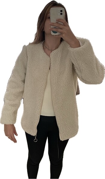 Kürklü peluş mont