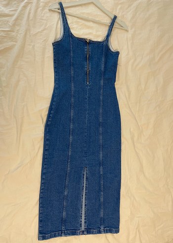 Trendyol & Milla Lacivert Uzun Denim Elbise
