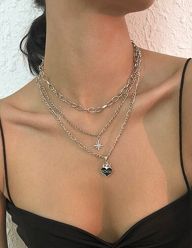 Heart Charm Layered Necklace?