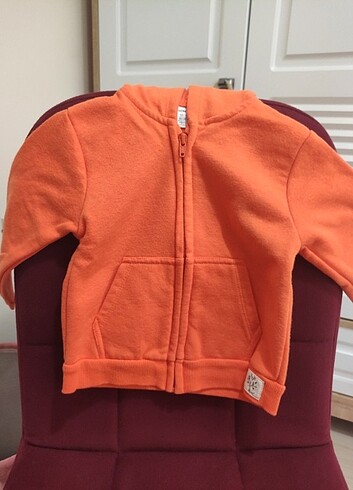 12-18 Ay Beden turuncu Renk Turuncu kapüşonlu sweatshirt 