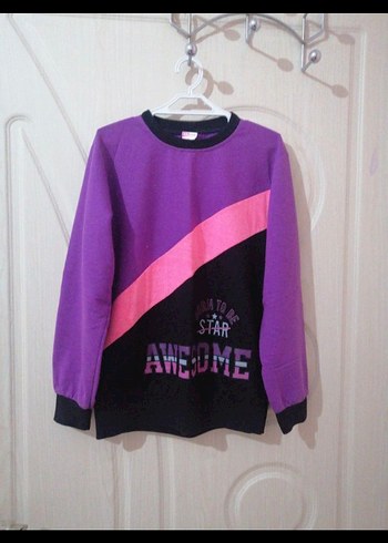 Mor ve Siyah Kız çocuk Eşofman Takımı - Görsel 2