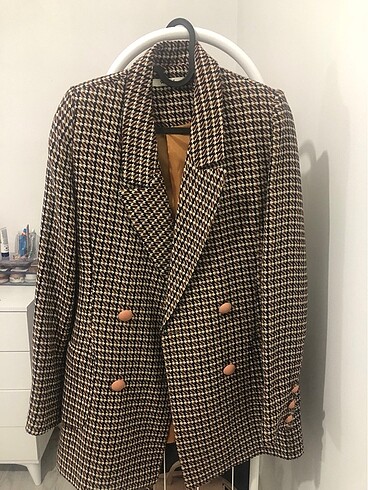 Kazayağı desen blazer ceket