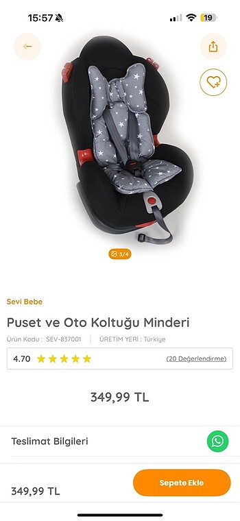  Beden Puset ve bebek arabası minderi