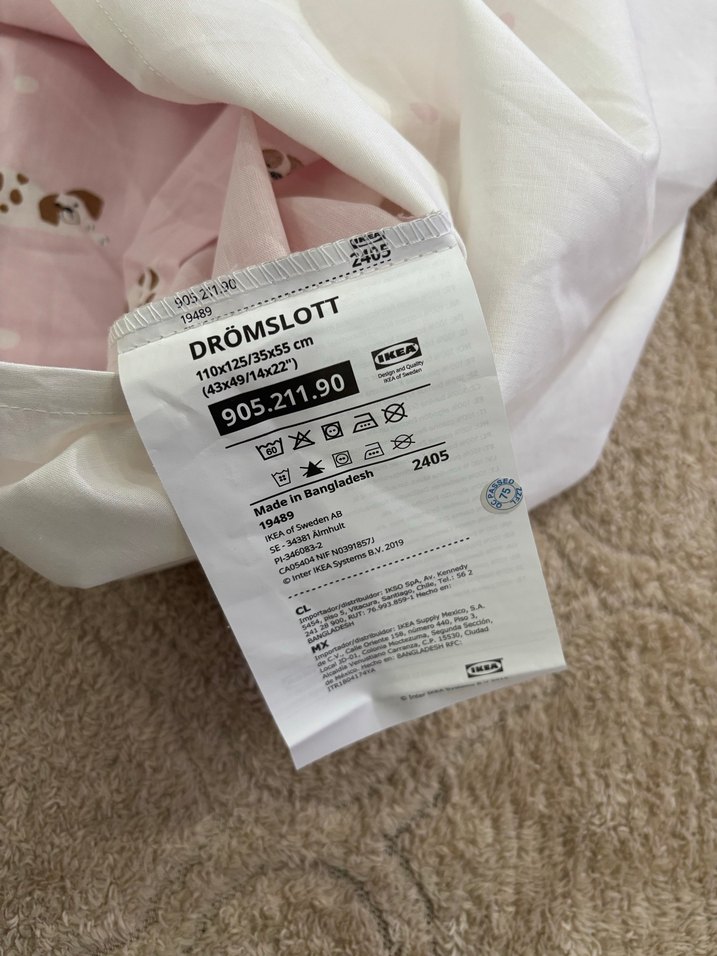 Bebek Pamuklu Pembe Desenli Yastık Kılıfı - Görsel 3