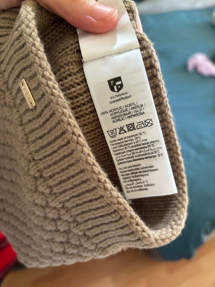 Kadın Örgü Kahverengi Ponponlu Bere - Görsel 4