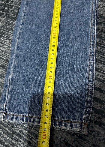 Bol Kesim Midi Boy Kadın Kot Pantolon - Görsel 10