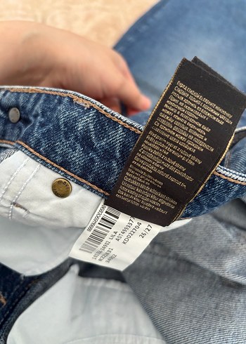 Düğmeli Mavi Kadın Kot Pantolon - Görsel 4