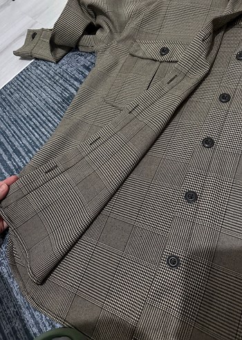 Düğmeli Kahverengi Gömlek - Görsel 5