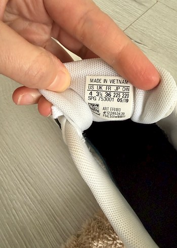 Beyaz Siyah Çizgili Kadın Sneakers - Görsel 8