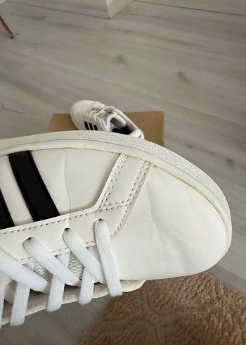 Beyaz Siyah Çizgili Kadın Sneakers - Görsel 5