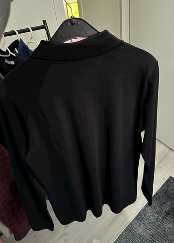 Uzun Kollu Siyah Polo Yaka Erkek Tişört - Görsel 2