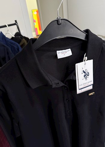 Uzun Kollu Siyah Polo Yaka Erkek Tişört - Görsel 3