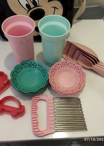 Diğer Pastel Renkli Plastik Mutfak Seti