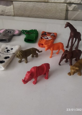 Renkli Hayvan Parmak Kuklaları ve Figürleri - Görsel 2